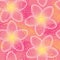 Vector seamless pattern with dotted flower of Plumeria or Frangipani in yellow on the pink background.