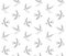Vector seamless pattern of drawn swallow on white