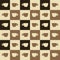 Vector seamless pattern with espresso cups