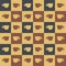 Vector seamless pattern with espresso cups