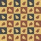 Vector seamless pattern with espresso cups