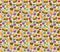 Vector seamless pattern with fast food food items