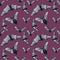 Vector seamless pattern with flying bats for Halloween. Good for wrapping, fabric, paper