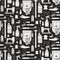 Vector seamless pattern of furrier`s tools