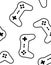 Vector seamless pattern of gaming console joystick