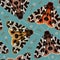 Vector seamless pattern with the garden tiger moth