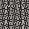 Vector seamless pattern with geometric spots. Monochrome random line streaks. Contrast repeating background design