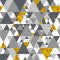 Vector Seamless Pattern with Gold Triangles