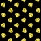 Vector seamless pattern of golden diamonds