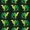 Vector seamless pattern with green camel