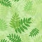 Vector seamless pattern with green rowan leaves.