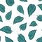 Vector seamless pattern with green tropical leaves on white background. Summer repeat exotic backdrop.