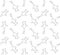 Vector seamless pattern of hammerhead shark