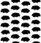 Vector seamless pattern of hamster silhouette