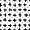 Vector seamless pattern with hand drawn bold crosses.