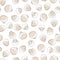 Vector seamless pattern, hand-drawn, with champignons isolated on a white background. Endless texture with mushrooms in sketch