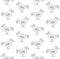 Vector seamless pattern of hand drawn dodo bird