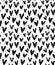 Vector seamless pattern with hand drawn doodle black small hearts.