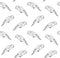 Vector seamless pattern of hand drawn lory parrot