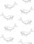 Vector seamless pattern of hand drawn whale