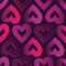 Vector seamless pattern with hearts. Abstract background for Valentine`s Day.