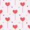 Vector seamless pattern with heartshaped lollipops