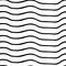 Vector seamless pattern. Horizontal irregular wavy lines black and white. Optical Illusion. Perfect for backgrounds