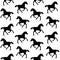 Vector seamless pattern of horse foal silhouette