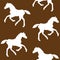 Vector seamless pattern of horse foal silhouette