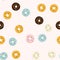 Vector seamless pattern illustration of donuts in cartoon design on light