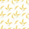 Vector seamless pattern illustration ears of wheat. Hand drawn bakery background.