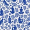 Vector seamless pattern include women figures and plants inspired by Matisse. Cut paper different women poses for poster