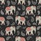 Vector seamless pattern with indian decorated elephants.