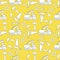 Vector seamless pattern kid toys Car, tools