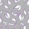 vector seamless pattern of leaves with lilac shadow on background. For fabrics, textiles, clothing, wallpaper, paper, backgrounds