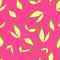 vector seamless pattern of leaves with yellow shadow on background. For fabrics, textiles, clothing, wallpaper, paper, backgrounds