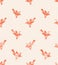 Vector seamless pattern. linocut style with birds.