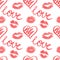 Vector seamless pattern - lips prints