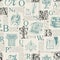 Vector seamless pattern on a literary theme