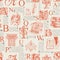 Vector seamless pattern on a literary theme