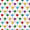 Vector seamless pattern with lollipops; colorful tasty background.