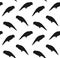 Vector seamless pattern of lory parrot silhouette