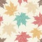 Vector Seamless Pattern of Maple Leaves