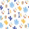 Vector seamless pattern for Mexico traditional celebration - dia de los muertos