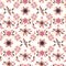 Vector seamless pattern with Mexico traditional celebration floral ornaments and decor elements isolated on white background.