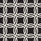 Vector seamless pattern. Monochrome bold braided stripes background. Decorative geometric interlaced circle lines.