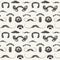 Vector seamless pattern with mustaches