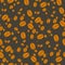 Vector seamless pattern with orange coffee grains