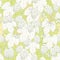 Vector seamless pattern with ornate Hops with leaves in white on the pastel background.