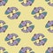Vector seamless pattern with pairs of fish.